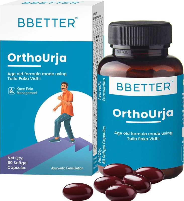 BBETTER OrthoUrja -Lab Tested Ayurvedic Medicine for Knee Pain(60 Capsules)