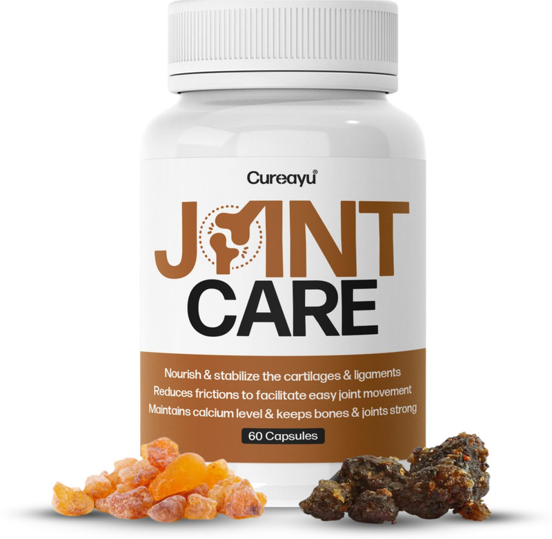Cureayu Joint Care Ayurvedic Capsules | For Stronger Bones | Enriched with Calcium(60 Capsules)