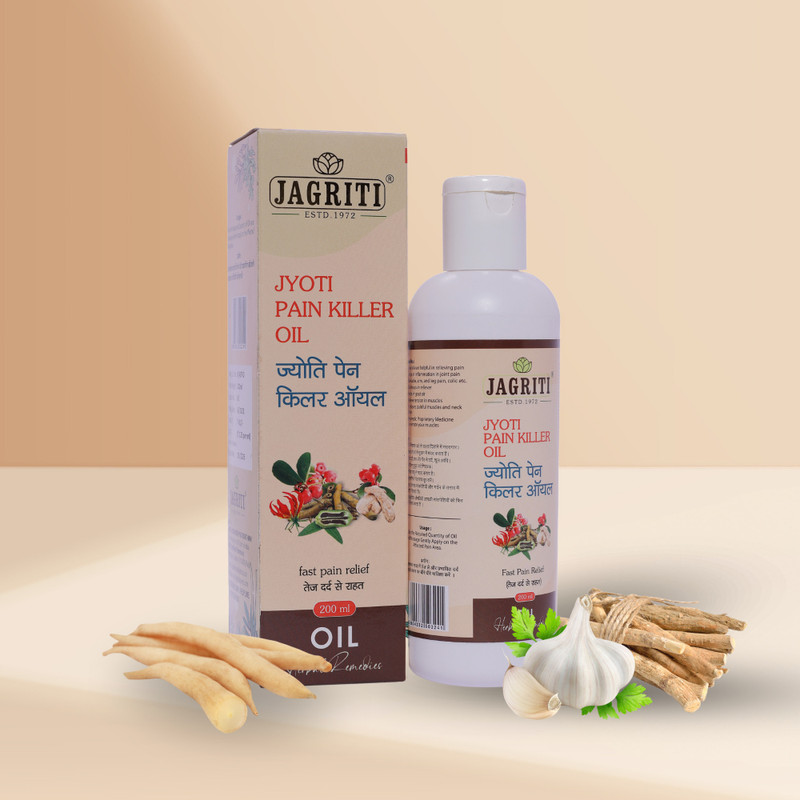 jagriti herbs Jyoti Pain Killer Oil/Helpful In Relieving Joints, Back Ache, Arm and Leg(500 ml)