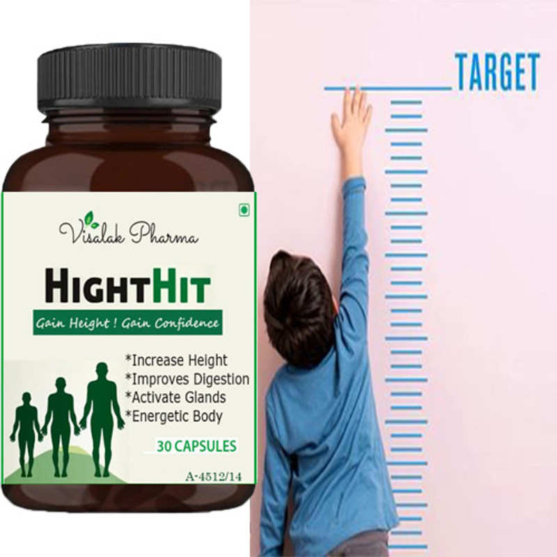 visalak pharma Hight Hit Capsules For Height Growth(30 Capsules)
