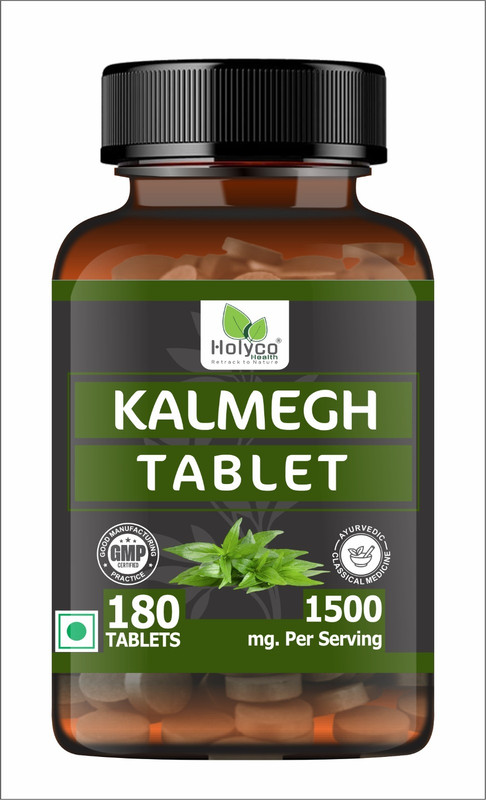 Holyco Health Kalmegh Tablet 180 tablets, known as Andrographis paniculata(180 Tablets)