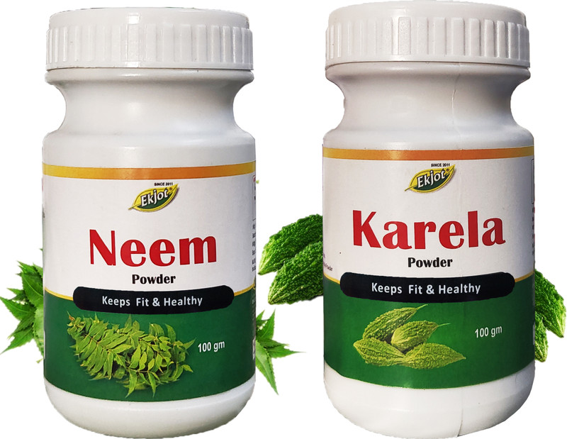 Ekjot Neem Powder (100g) & Karela Powder (100g) | Combo Pack(200 g)
