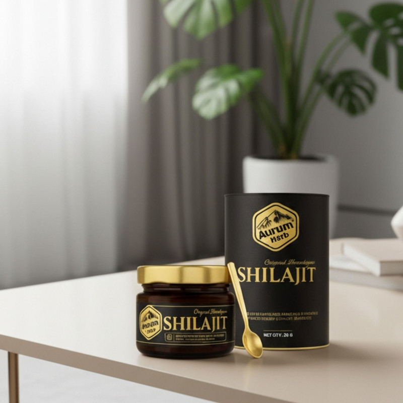 AURUM HERB Pure Shilajit Resin,Pure Himalayan Shilajit,Energy,Muscle Building Supplement(20 g)