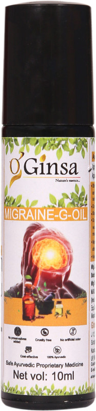 Ginsa Migraine-G Roll On For Relief From Migraine & General Head Aches(10 ml)
