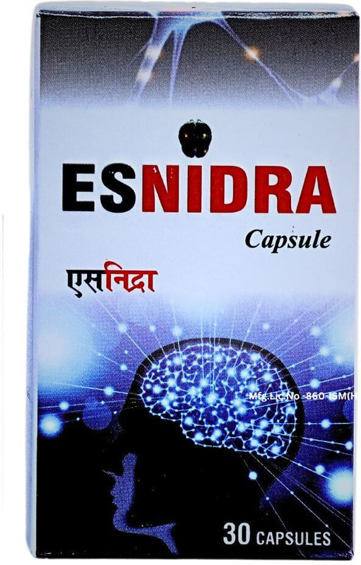 ESNIDRA Sleep&Stress Support |Ayurvedic Medicine|Improved Sleep|Relaxation|Balanced Mood(30 Capsules)