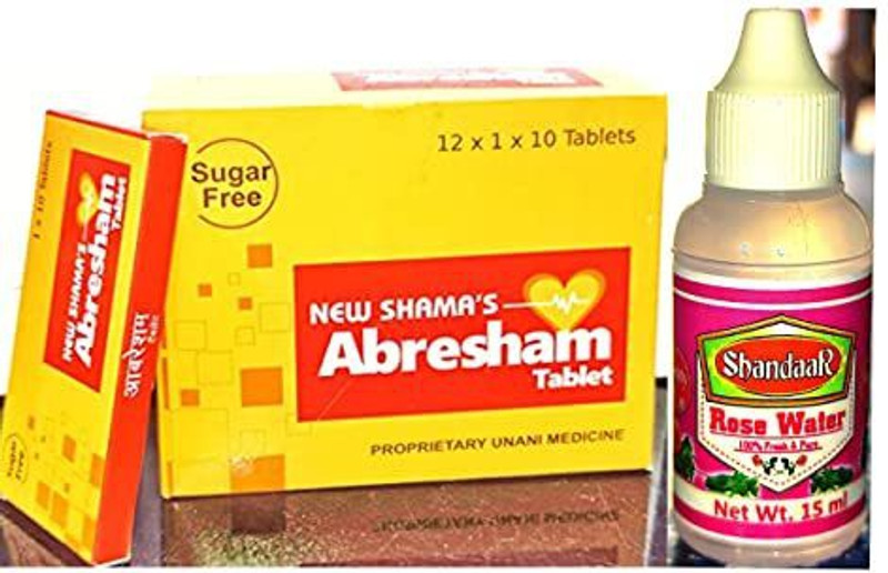 New Shama Abresham Tablet [120 tablet] Comes with shandaar rose water(120 Tablets)