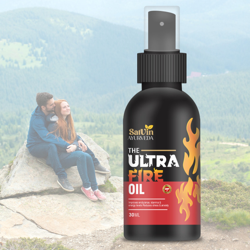 Satvin Ayurveda Ultra Fire Oil | Massage Oil for Men | Power oil UF13(30 ml)