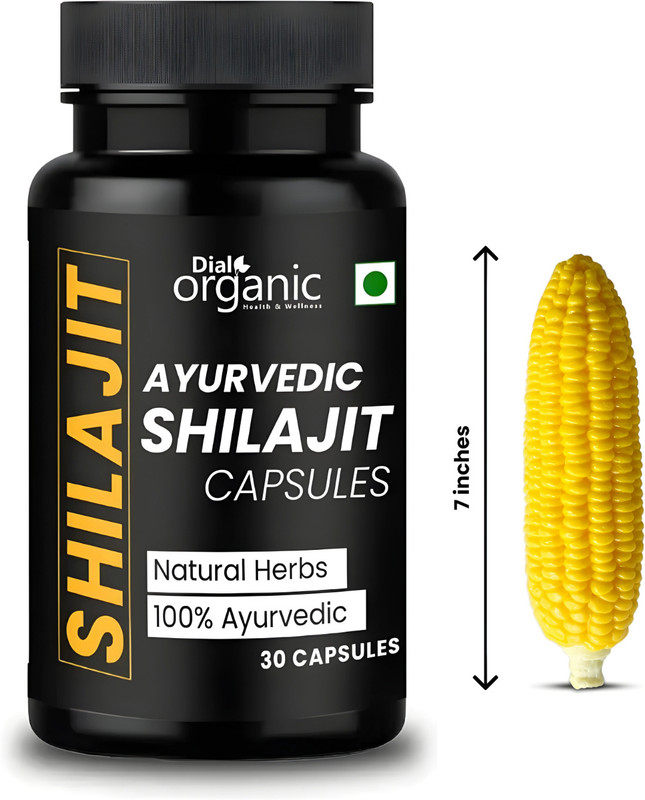 dial organic Pure Shilajit Capsules With Gold Effect | Power, Energy & Performance booster(30 Capsules)