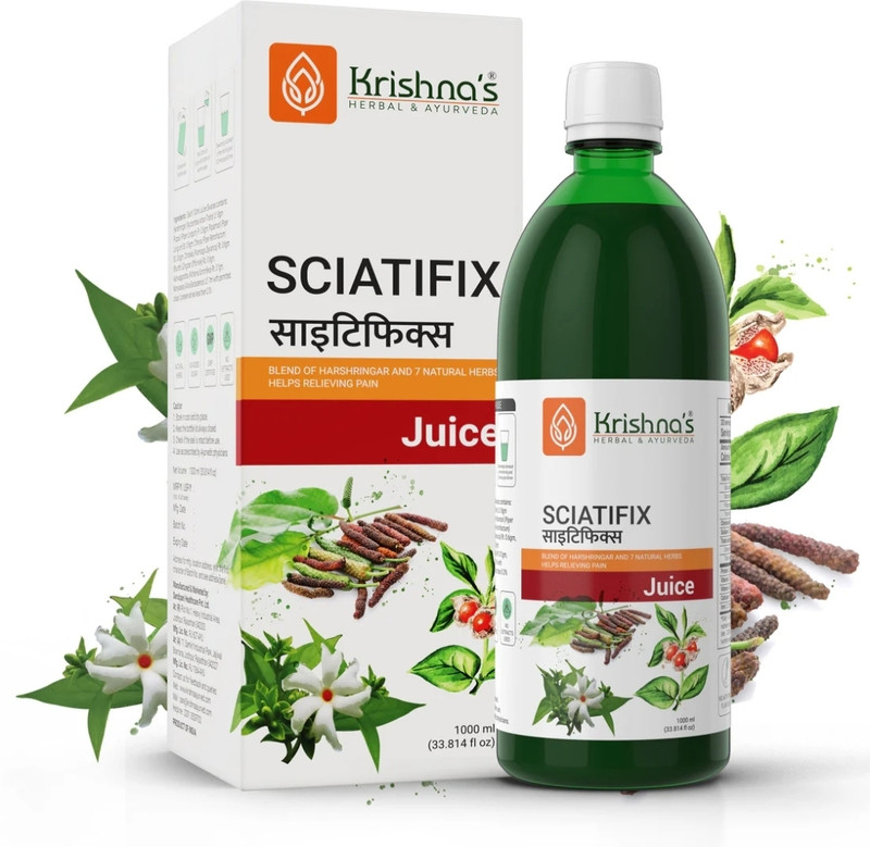 Krishna Herbal Sciatifix herbal good source of calcium , strengthens bones and muscles 1000ml(1000 ml)