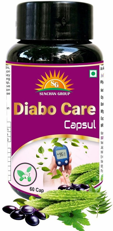 Sunchan Group Diabo Care Capsule 60 Diabetic Care Karela Jamun Neem Mix Herbal Pack of(60 Capsules)