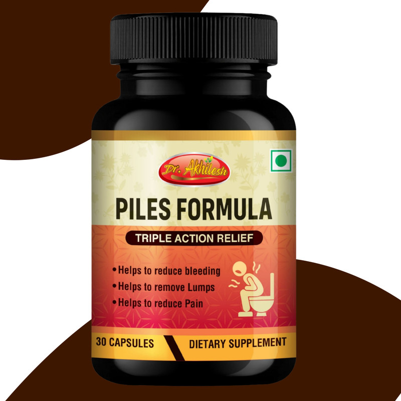Dr.Akhilesh Traditional Ayurvedic Medicine for Piles, Fissures & Constipation Relief(30 Capsules)