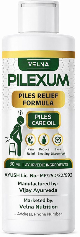 velna Pilexum Herbal Massage Oil for piles care(30 ml)