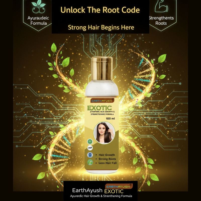 earthayush EXOTIC - Hair Growth & Strengthening Formula – 100 ml(100 ml)