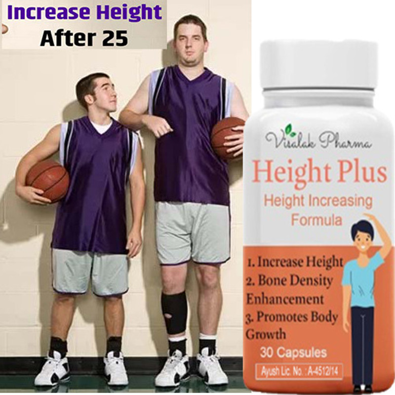 visalak pharma Height Plus- Height Maximizer capsules-HELPS TO GROW LONGER & GAIN INCHES(30 Capsules)