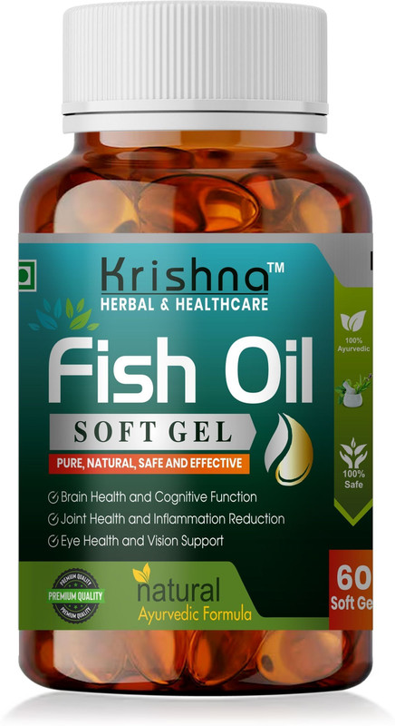 KRISHNA HERBAL & HEALTHCARE KRISHNA HERBAL FISH OIL 60 SOFTGEL(60 Capsules)