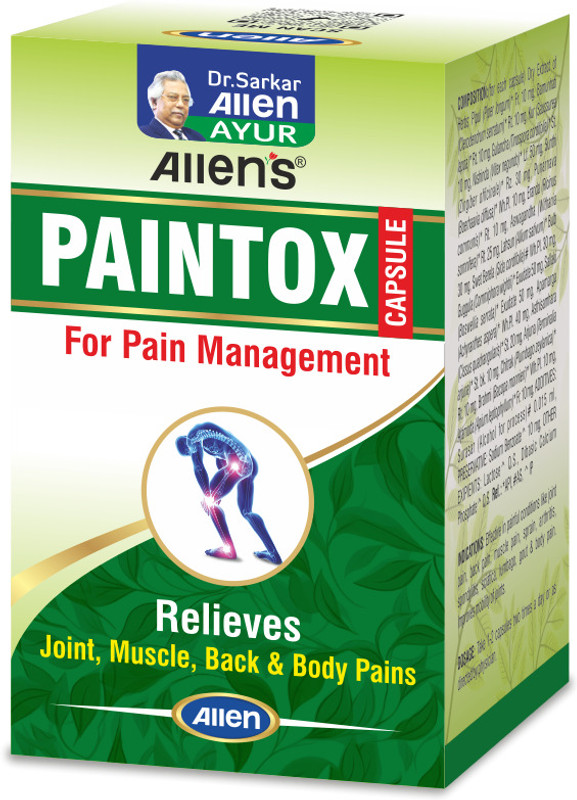 Allen's Paintox 60 Capsules -Effective in Joint & Muscle Pain(Pack of 2, 100 g)