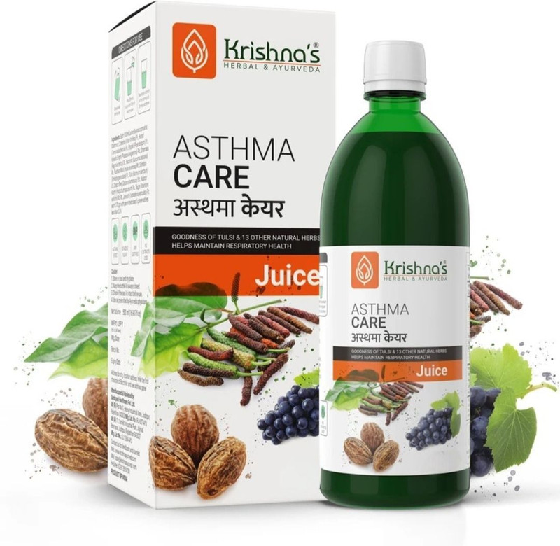 Krishna Herbal Asthma care help maintain Respiratory health ,ease breathing(500 ml)