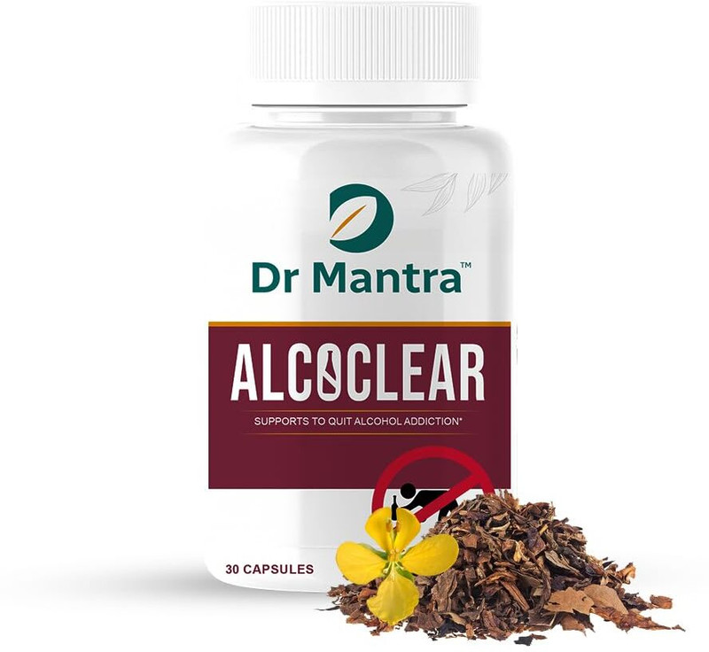 DrMantra Alcoclear Alcohol Detox & Craving Control Capsules - 30 Caps(30 Capsules)