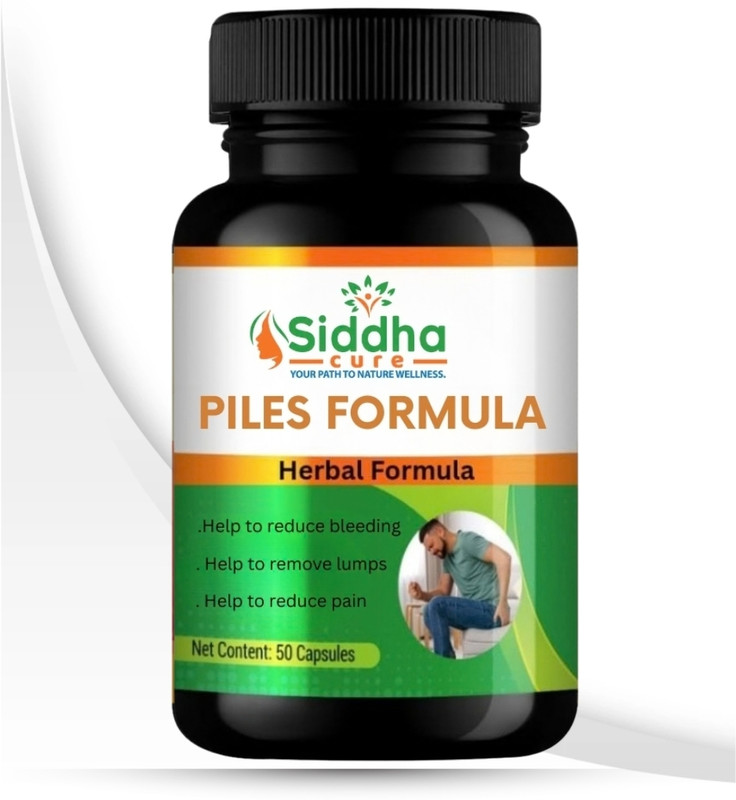Siddha cure Piles Care Capsules - Relief From Pain, Bleeding & Constipation(50 Capsules)