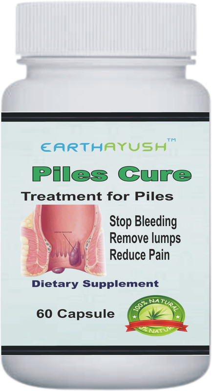 earthayush PILES CURE Ayurvedic Medicine Treatment for Piles , Pack of 1 , 60 Capsule(60 Capsules)