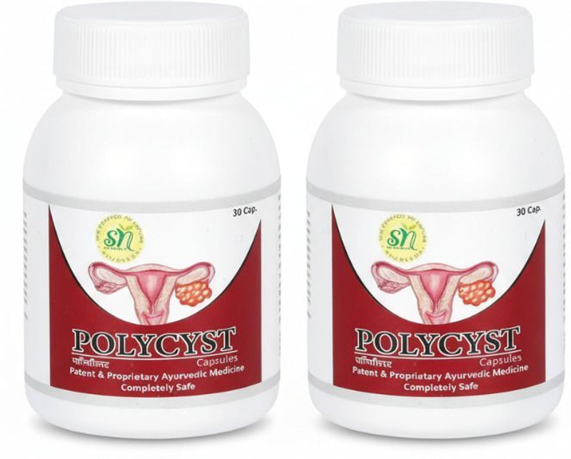 SN HERBALS Polycyst Capsules – PCOS PCOD & Hormonal Balance(Pack of 2, 60 Capsules)