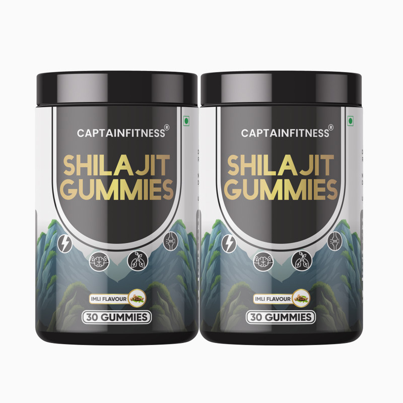 CaptainFitness Shilajit Gummies Pure Shilajit Boosts Stamina & Strength|o2o|(30 Tablets)
