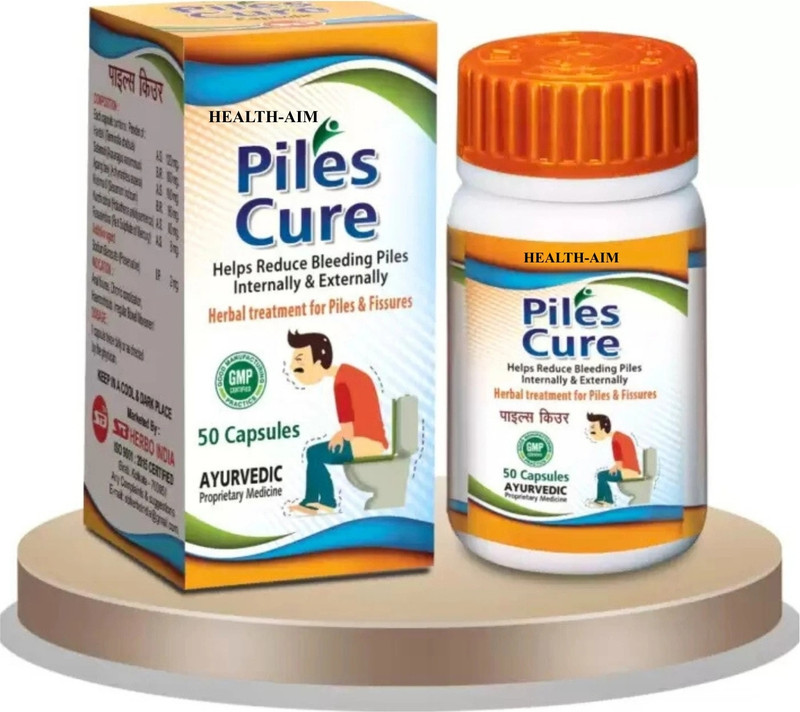 HEALTH AIM PILES CURE Capsule | Natural Relief for Piles, Fissures & Constipation(50 Capsules)