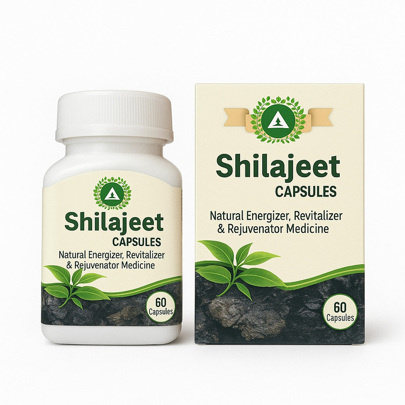 OT AGRON Shilajeet Capsule Ayurvedic Herbal Medicine for Physical & Sexual Weakness(60 Capsules)