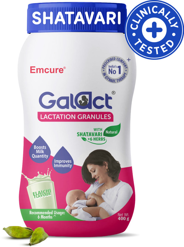 Galact Lactation Supplement with Shatavari, Elaichi Flavor for Mothers(400 g)