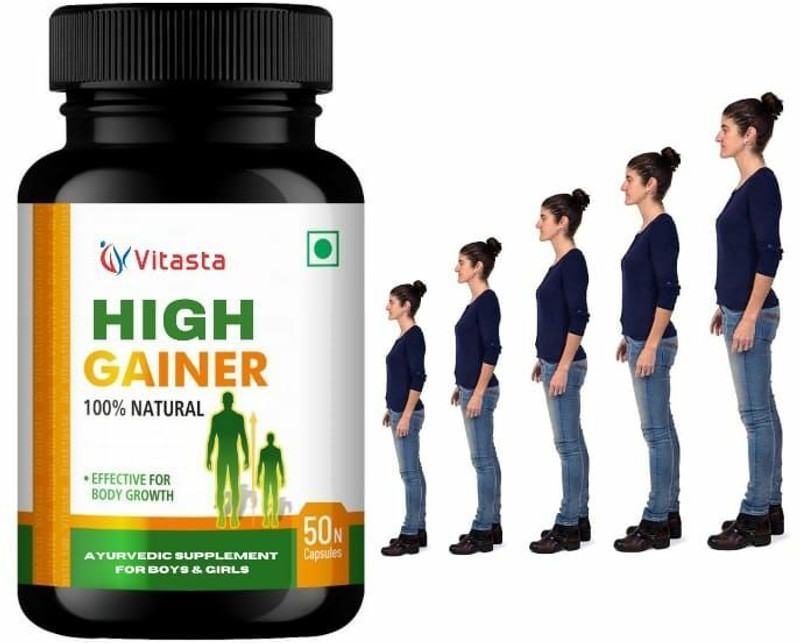 Dr Vitasta Ayurvedic medicine for Hight increase,Effective for Body Growth to Look Longer(Pack of 2, 90 Capsules)