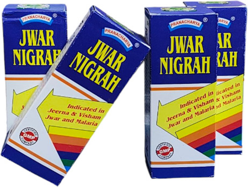 Pranacharya JWAR NIGRAH SYRUP FOR ALL KIND OF FEVER(Pack of 4, 100 ml)