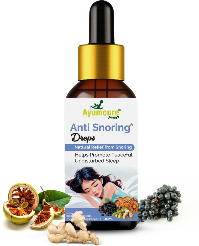 Ayumcure Anti-Snoring Herbal Nasal Drops for Improved Breathing & Better Sleep(30 ml)