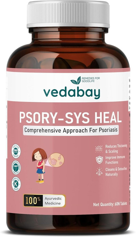 Vedabay Psorysys Heal Psoriasis Medicine, Helps In Redness and Dry Patches(60 Tablets)