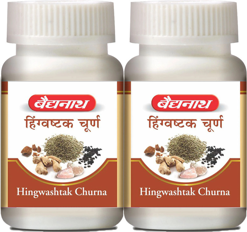 Baidyanath Hingwashtak Churna, an effective gastric stimulant and digestive remedy | Helps in loss of appetite, indigestion, flatulence, Stomach-ache and loss of taste | Pack of 2(Pack of 2, 60 g)