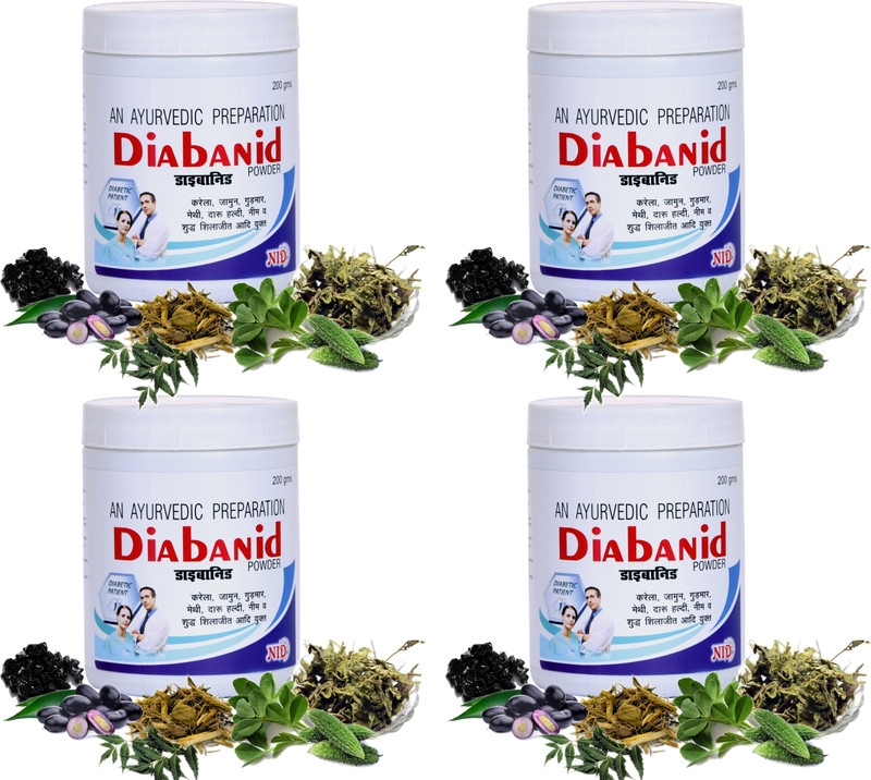 NORTH INDIA PHARMA Diabanid Ayurvedic Powder For Diabetes (Sugar) Control|Medicine-200 gm.(Pack of 4, 800 g)