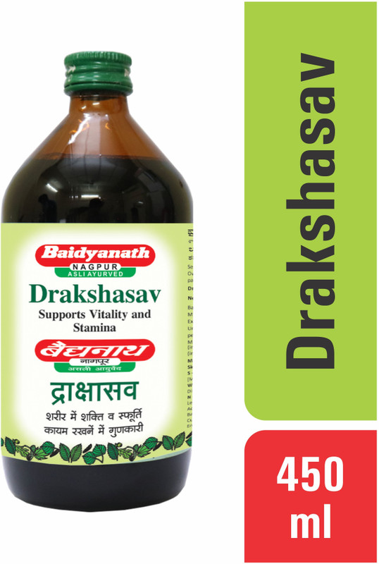 Baidyanath Drakshasav 450 ml (Pack of 2) Ayurvedic tonic(Pack of 2, 450 ml)