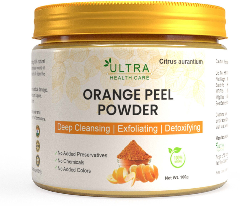 Ultra Healthcare Orange Peel Powder ,Santra Powder , Skin Care , Acts as natural sun tan remover, natural skin toner, skin lightening & brightening agent.(100 g)