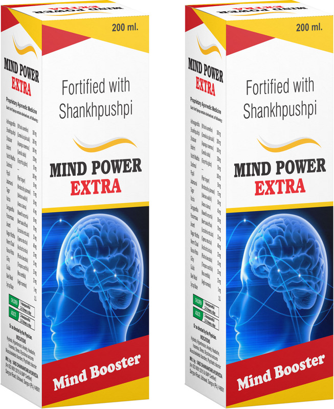 24 Hours Organic Brain Tonic Syrup - Fortified With Shankhpushpi(Pack of 2, 400 ml)