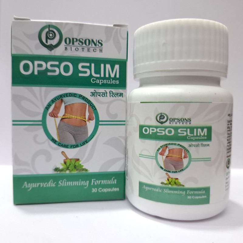 Opsons Biotech Opsoslim Ayurvedic Slimming Capsules, 100% Natural, Metabolism Booster, 500mg(30 Capsules)