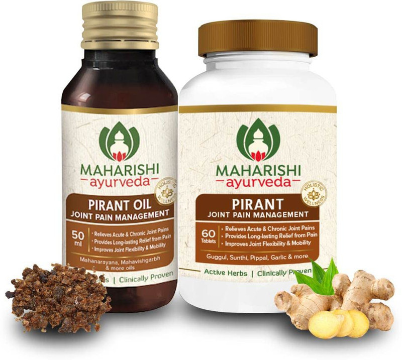 MAHARISHI ayurveda Pain Relief Therapy For Arthritis Osteoarthritis Spondylitis Oil&Tablet(60 Tablets)
