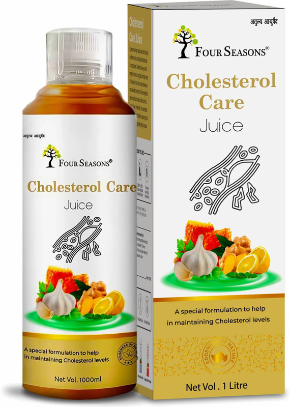 Four Seasons Cholesterol Care Juice | Ayurvedic Herbal Healthy Heart Formula - No Added Sugar(1000 ml)