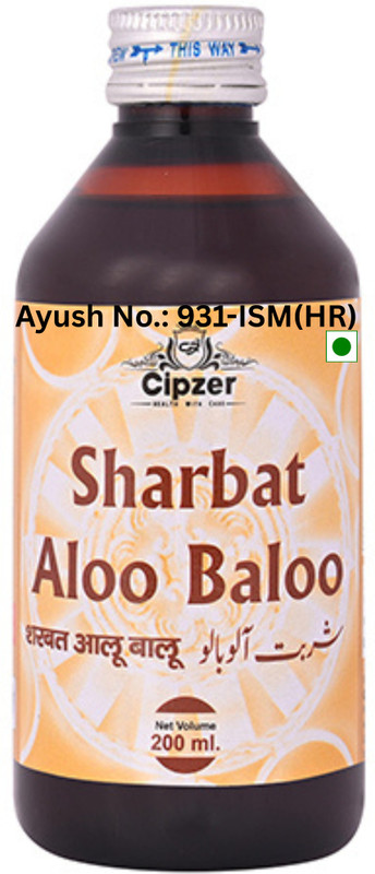 CIPZER Sharbat Aloo Baloo 200 ML | Herbal Syrup For Diarrhoea, Kidney Stone Remover(200 ml)