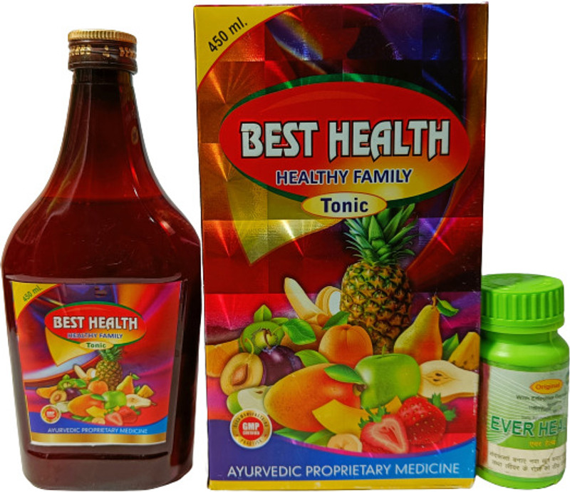 BODRI BEST HEALTH HEALTHY FAMILY TONIC & EVER HEALTH CAPSULE & WEIGHT GAIN,WELLNESS(Pack of 2, 450 ml, 50 Capsules)