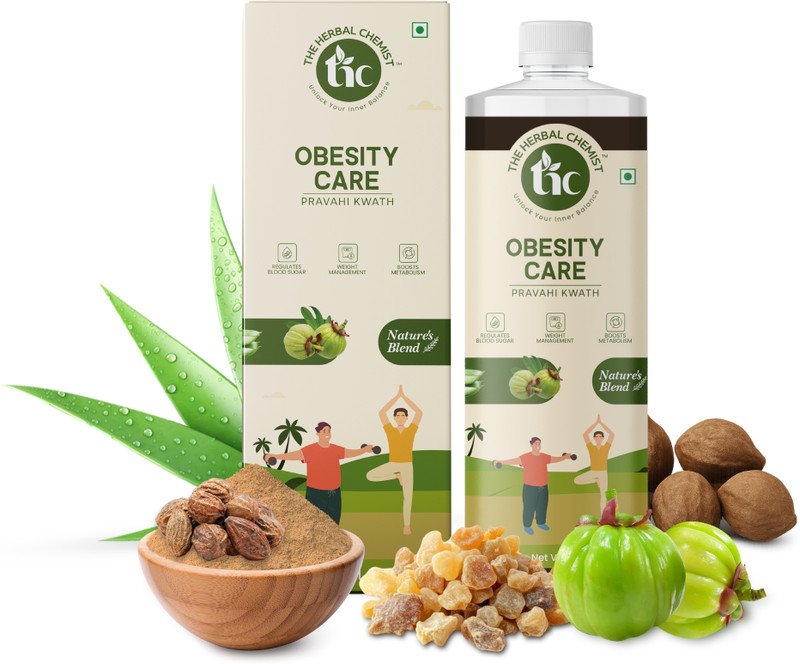 THE HERBAL CHEMIST Obesity Care Pravahi Kwath | Ayurvedic Weight Management Juice(1 L)