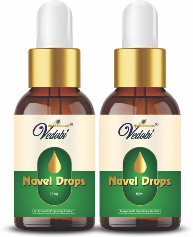 VEDOBI Navel Drops | Ayurvedic Navel Oil | Pack of 2 × 15 ml(Pack of 2, 30 ml)