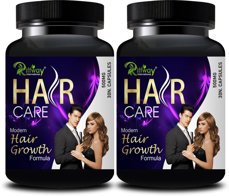 Riffway Hair Care Vitamin Capsule Fizzy Dull Hair with Aloe Vera Promotes Hair Gain(Pack of 2, 60 Capsules)