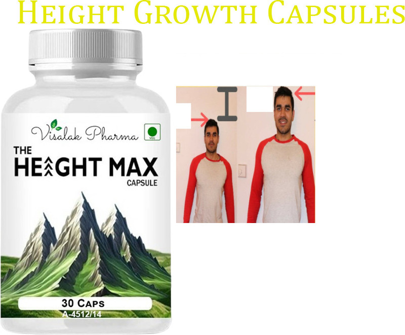 visalak pharma The Height Max height bhadane ki medicine 100% Herbal & Organic(30 Capsules)