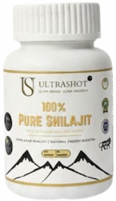ULTRASHOT Pure Shilajit Capsules | Natural Mineral Complex | Herbal Nutrition(20 g)