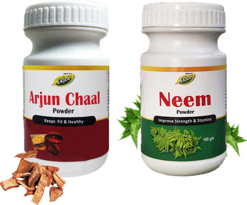 Ekjot Arjun Chal Powder (100g) + Neem Powder (100g) | Combo Pack(100 g)