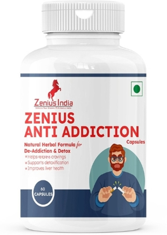 Zenius India Anti Addiction Capsule | Ayurvedic Quit Smoking to Stop Alcohol(60 Capsules)